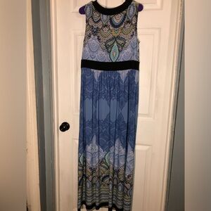 AGB Woman size 1X maxi boho festival sleevelesssummer dress
